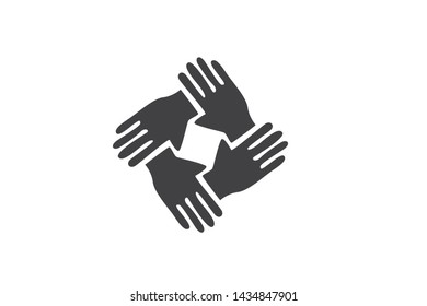 Together connection icon that mean team work and success icon