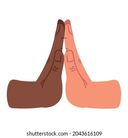 together diversity hands icon isolated