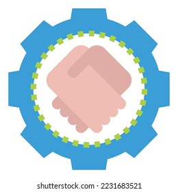 juntos vector de icono plano Ilustración, icono de negocio