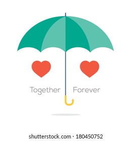 Together Forever Love Concept Vector Illustration
