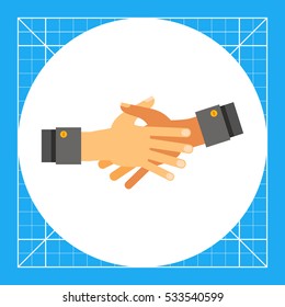 Together Hands Flat Icon