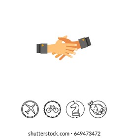 Together Hands Flat Icon