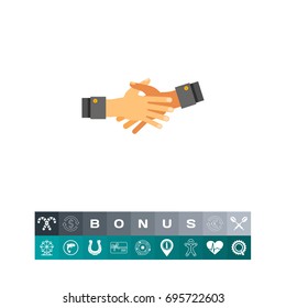 Together Hands Flat Icon