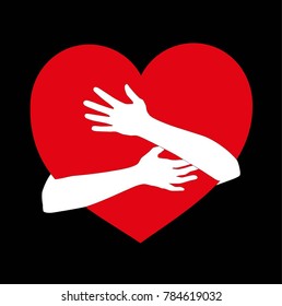 Together Heart Love Care Symbol Stock Vector (Royalty Free) 784619032 ...