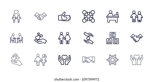 Together Icon Collection 18 Together Outline Stock Vector (Royalty Free ...