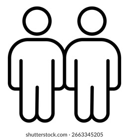 Together Icon Line Style For Various Design Purposes