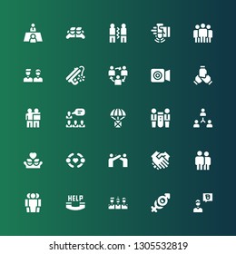 together icon set. Collection of 25 filled together icons included Friend, Couple, Friends, Help, Cooperation, Coworkers, Handshake, Relationship, Friendship, Teamwork, Facetime