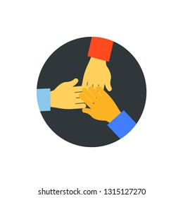together icon symbol in flat style. team and teamwork