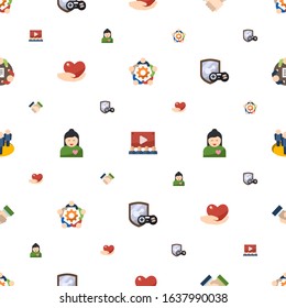together icons pattern seamless. Included editable flat teamwork, Audience, cooperation, caring, boyfriend, game clan, team, Partnership icons. together icons for web and mobile.