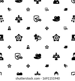 together icons pattern seamless. Included editable filled game clan, quest, boyfriend, colleague, teamwork, caring, Audience, girlfriend icons. together icons for web and mobile.