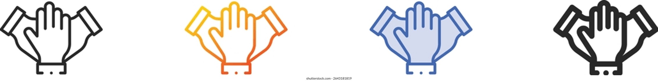 together icon.Thin Linear, Gradient, Blue Stroke and bold Style Design Isolated On White Background