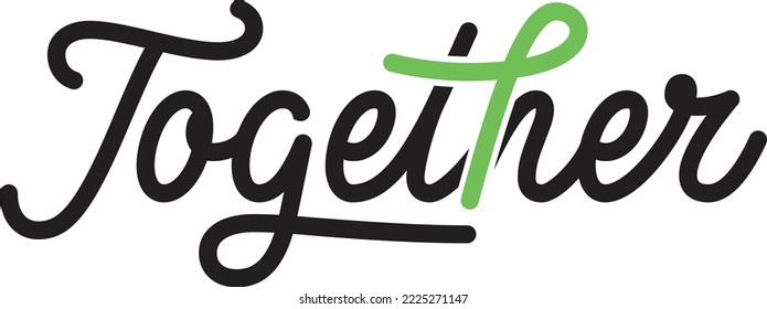 Together Text Layout - (Editable file) - Vector Illustration