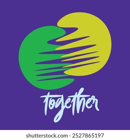 together typography design illustration vector 