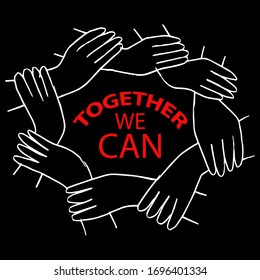 Together We Can Motivational Poster Quote Stock Vector (Royalty Free ...