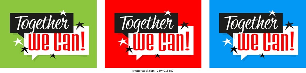 " Together we can " on speech bubble