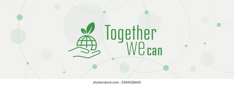 together we can sign on white background 