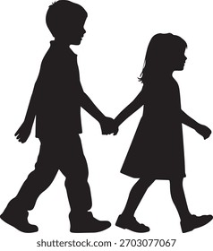 Gemeinsam entdecken wir Silhouette von zwei Freunden