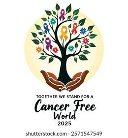 Together We Stand for a Cancer-Free World Poster Design