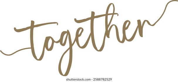 Together word design art minimalism illustration