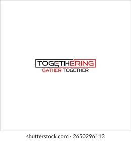 Togethering logo in red and black on a white background