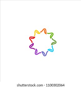togetherness and care, logo icon for sport team or company creative industry with eps 10 format