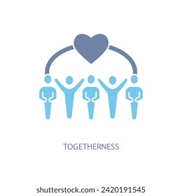 togetherness concept line icon. Simple element illustration. togetherness concept outline symbol design.