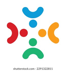 togetherness concept logo vector illustration 