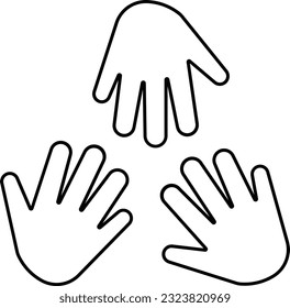 togetherness hand friends mates reunion Outline