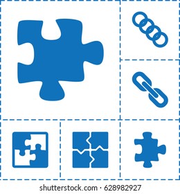 Togetherness icon. set of 6 togetherness filled icons such as puzzle