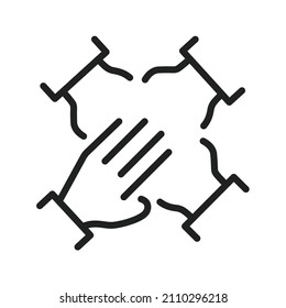 Togetherness icon vector image. Can also be used for Physical Fitness. Suitable for mobile apps, web apps and print media.