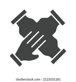 Togetherness icon vector image. Can also be used for Physical Fitness. Suitable for mobile apps, web apps and print media.