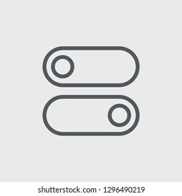 Toggle button icon isolated on background. Switch symbol modern, simple, vector, icon for website design, mobile app, ui. Vector Illustration