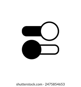 Toggle button. Toggle icon. Switch icon.