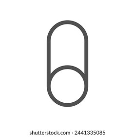 Toggle button related icon outline and linear vector.