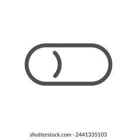 Toggle button related icon outline and linear vector.