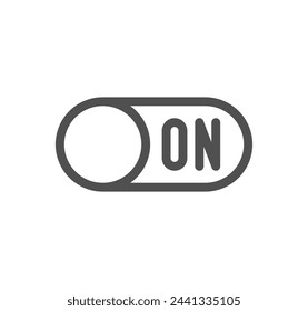 Toggle button related icon outline and linear vector.