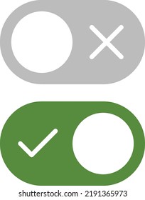 toggle button true flues  icons