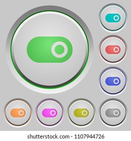 Toggle color icons on sunk push buttons
