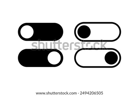 Toggle icon isolated on white background.