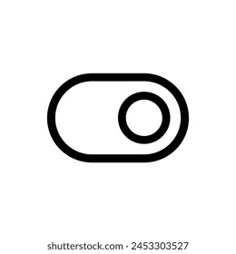 toggle icon silhouette on white background. Linear style sign for mobile concept and web design. toggle symbol logo illustration.