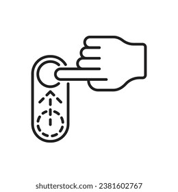 Toggle icon vector illustration. Swipe up on isolated background. On-off sign concept.