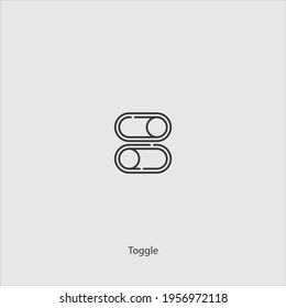 toggle icon vector isolated on white background