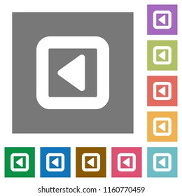 Toggle left flat icons on simple color square backgrounds