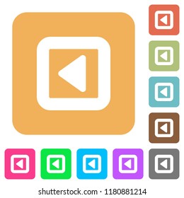 Toggle left flat icons on rounded square vivid color backgrounds.