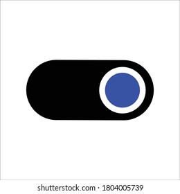 toggle on icon or button in flat style 