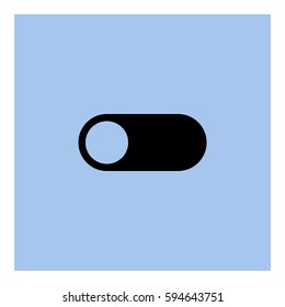 Toggle on off icon - Flat design, glyph style icon - Colored enclosed in a square