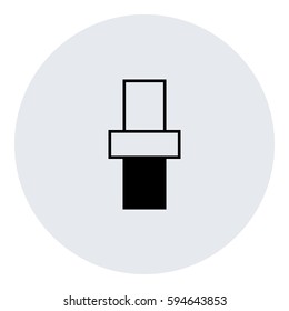 Toggle on off icon - Flat design, glyph style icon - Black enclosed in a circle