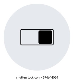 Toggle on off icon - Flat design, glyph style icon - Black enclosed in a circle