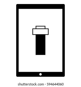 Toggle on off icon - Flat design, glyph style icon - Colored enclosed in a tablet