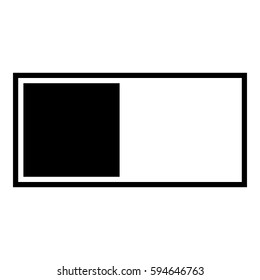 Toggle on off icon- Flat design, glyph style icon - Filled Black